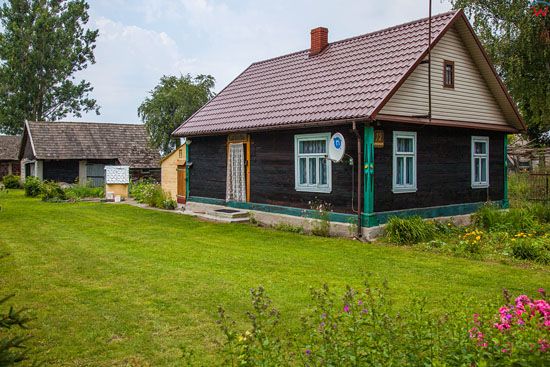 Kruszyniany, drewniana architektura wsi, EU, Pl, Podlaskie.